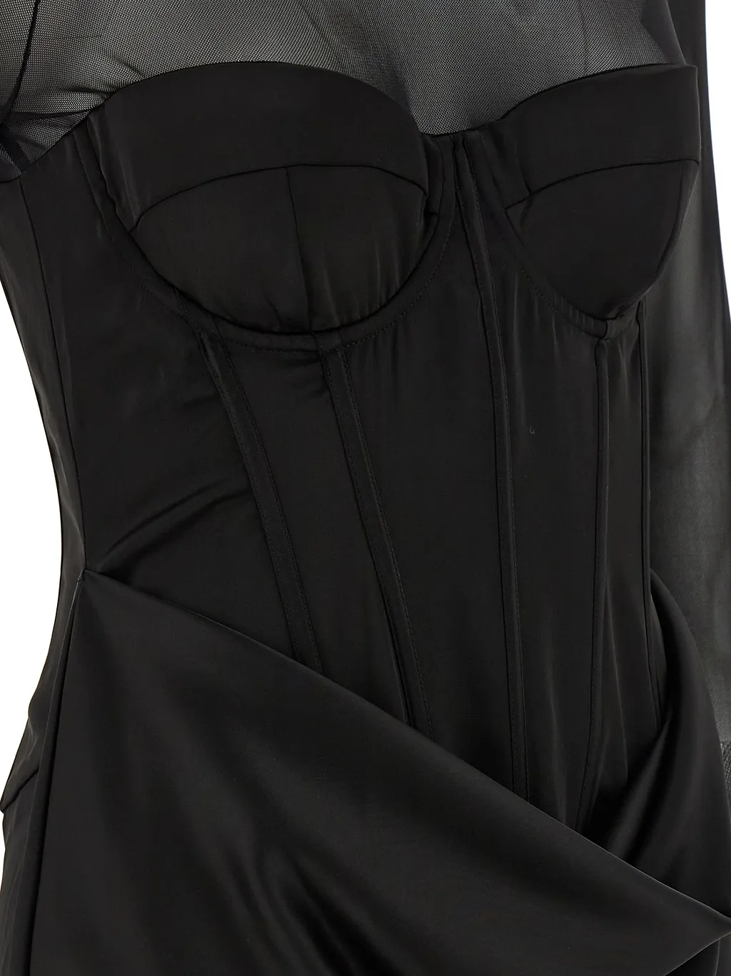 Rotate Semi-Sheer Corset Dress