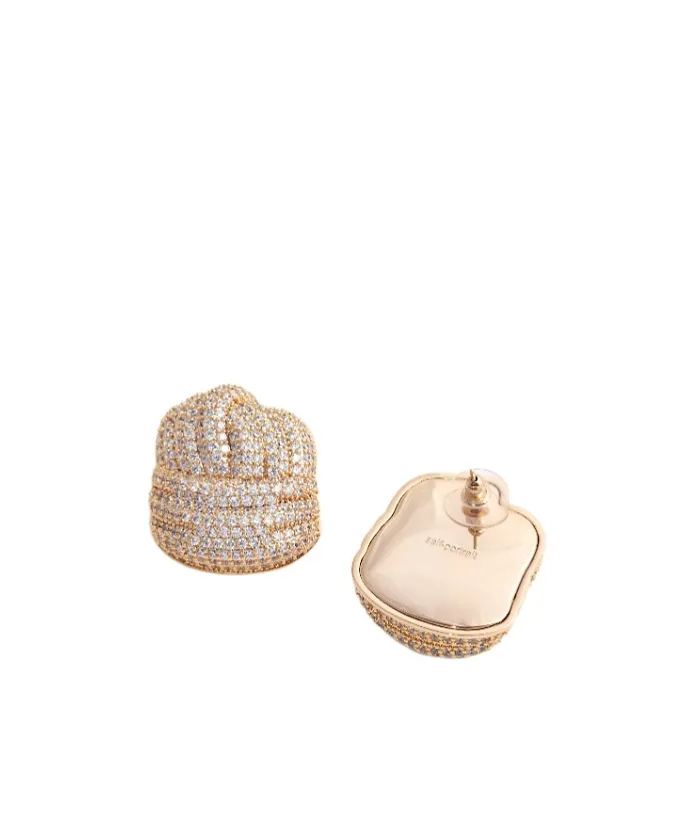 Self-Portrait Embellished Knot-Effect Earrings