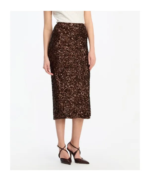 Rotate Sequin Midi Skirt