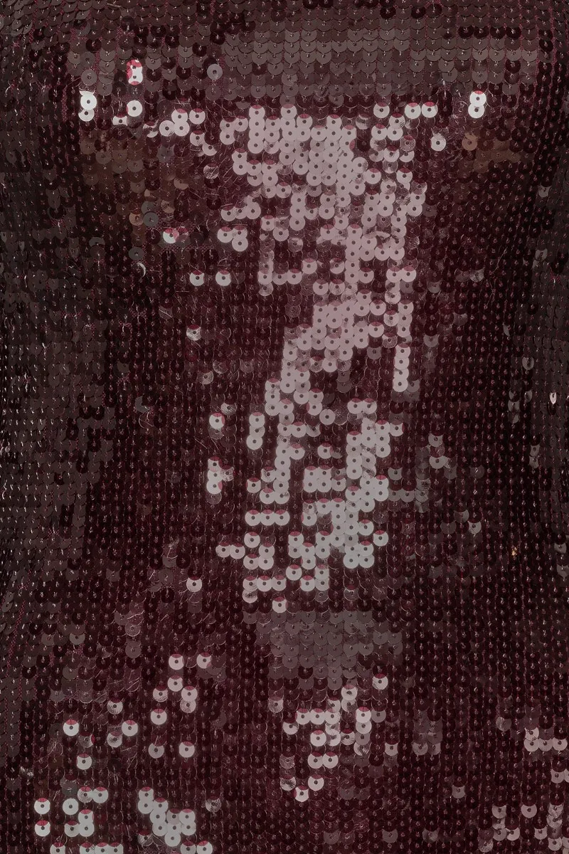 Rotate Sequined Flared-Cuff Dress