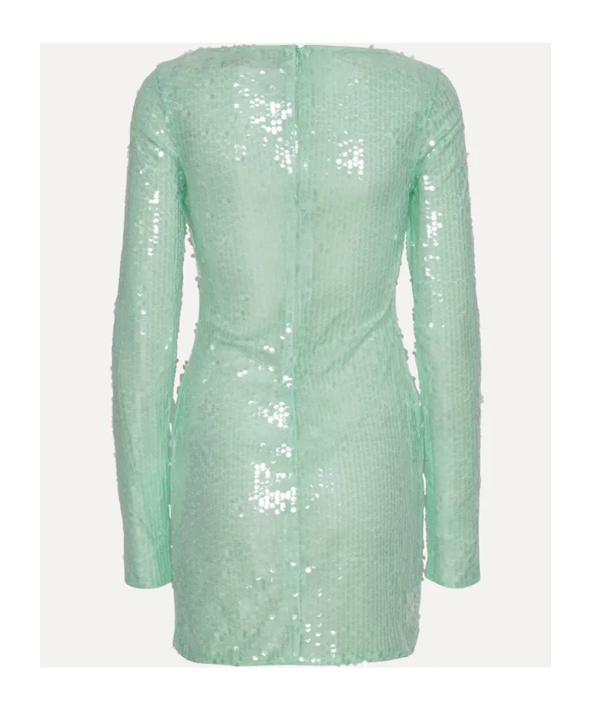 Rotate Sequins Long-Sleeved Mini Dress
