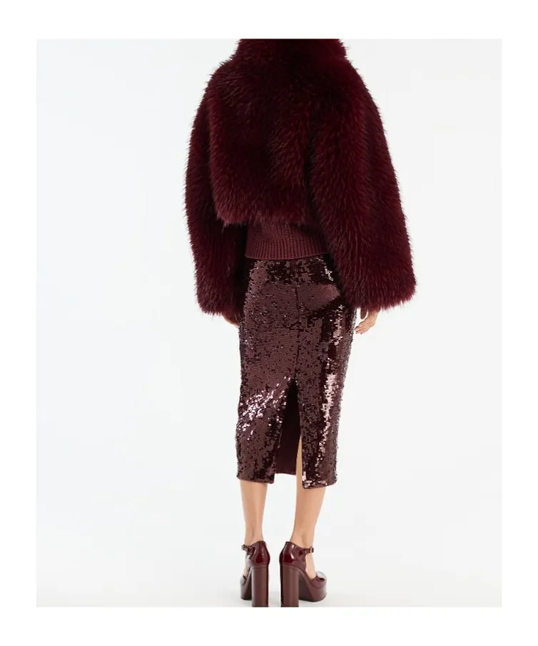 Rotate Sequins Pencil Skirt