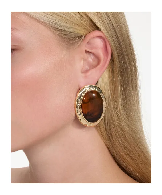 Self-Portrait Hammered Earrings