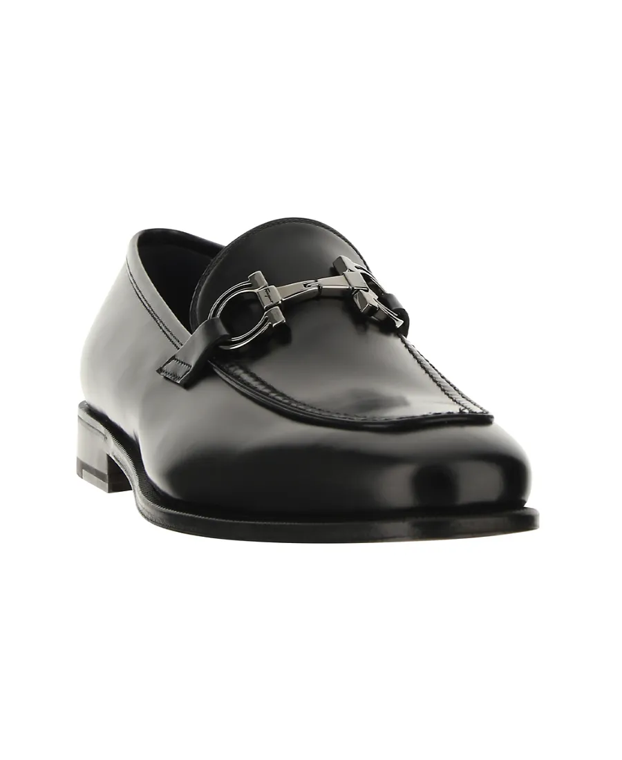 Gancini Leather Loafers