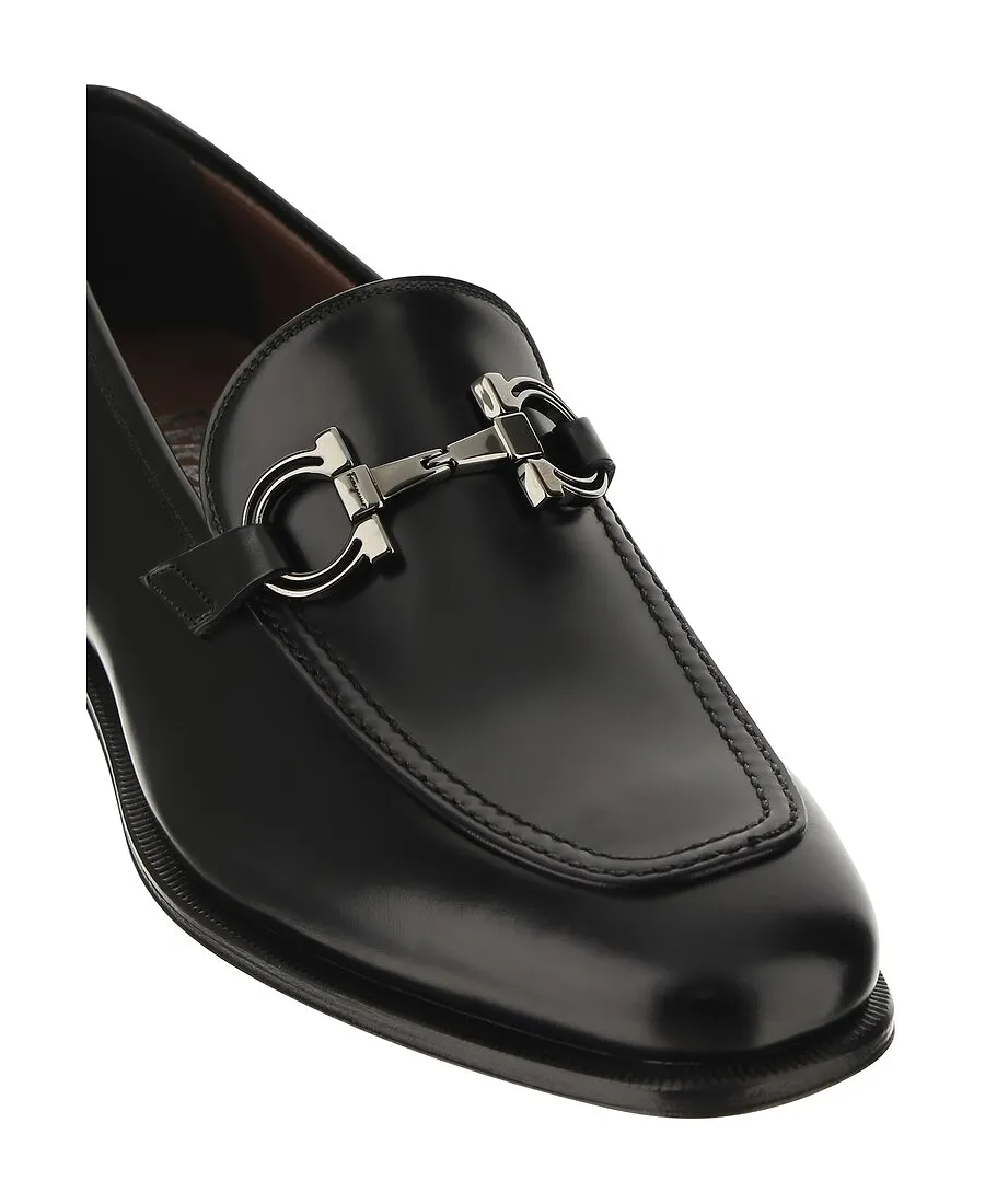 Gancini Leather Loafers
