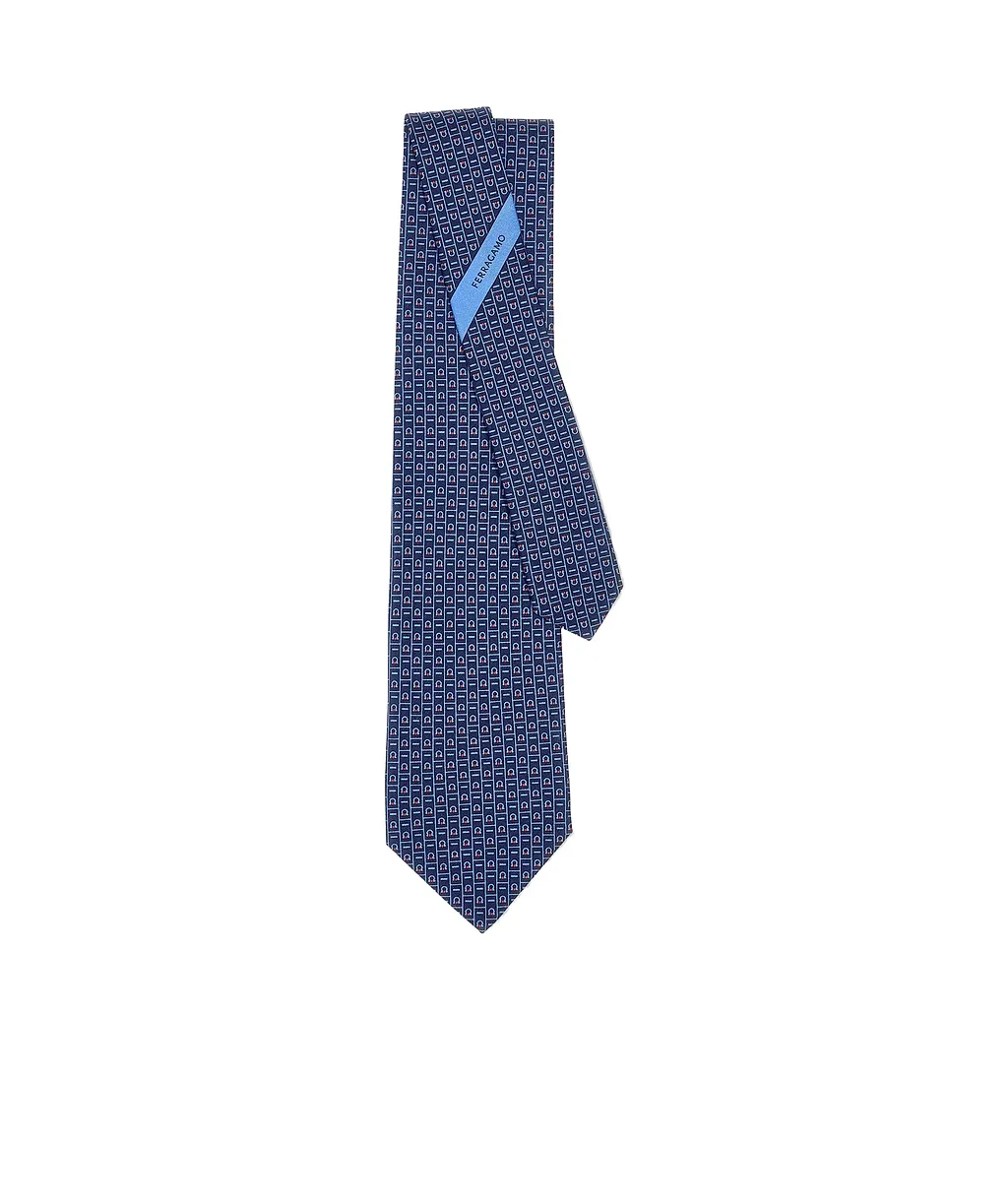 Gancini Monogram Printed Tie