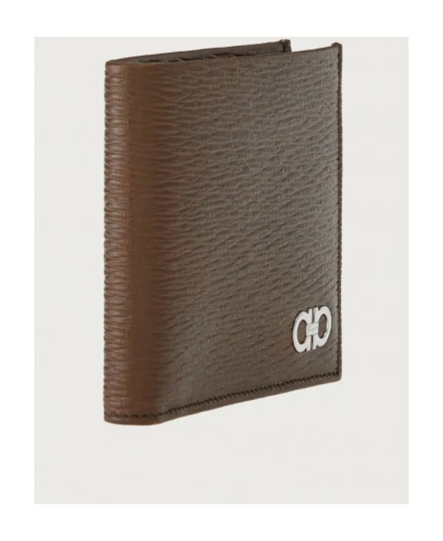 Gancini-Plaque Leather Wallet