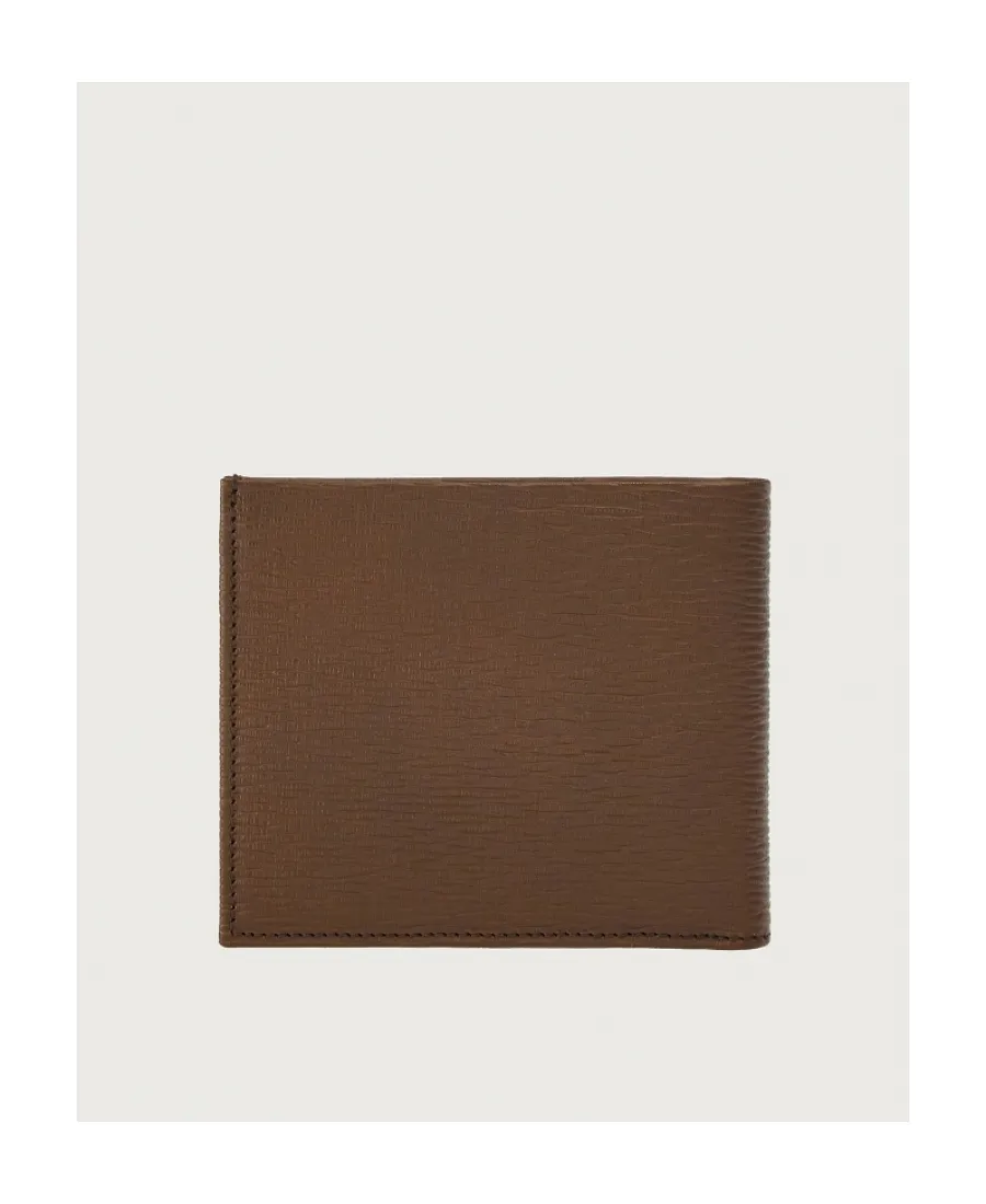 Gancini-Plaque Leather Wallet