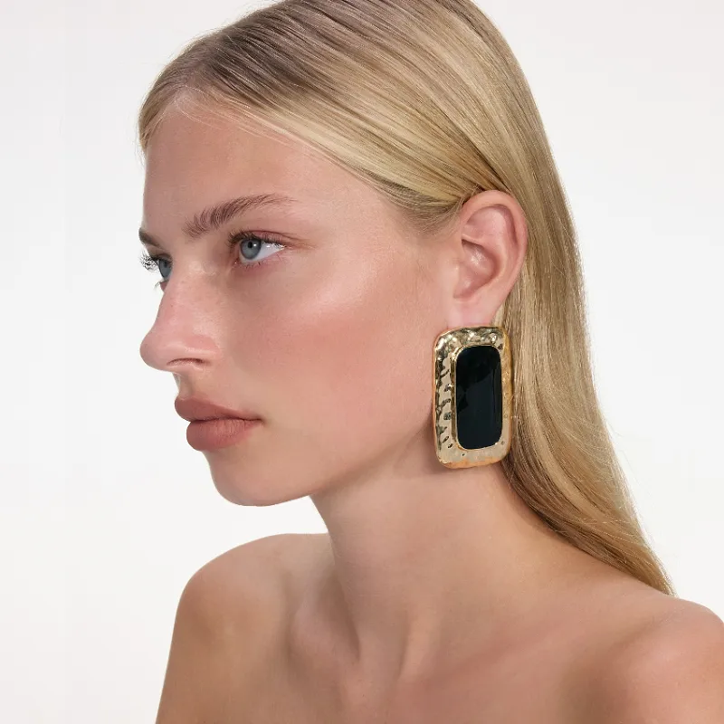 Self-Portrait Large Mottled Earrings