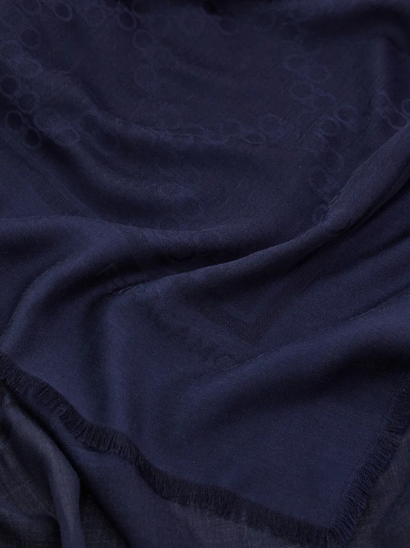Ferragamo Eyewear Jacquard Fringe Scarf