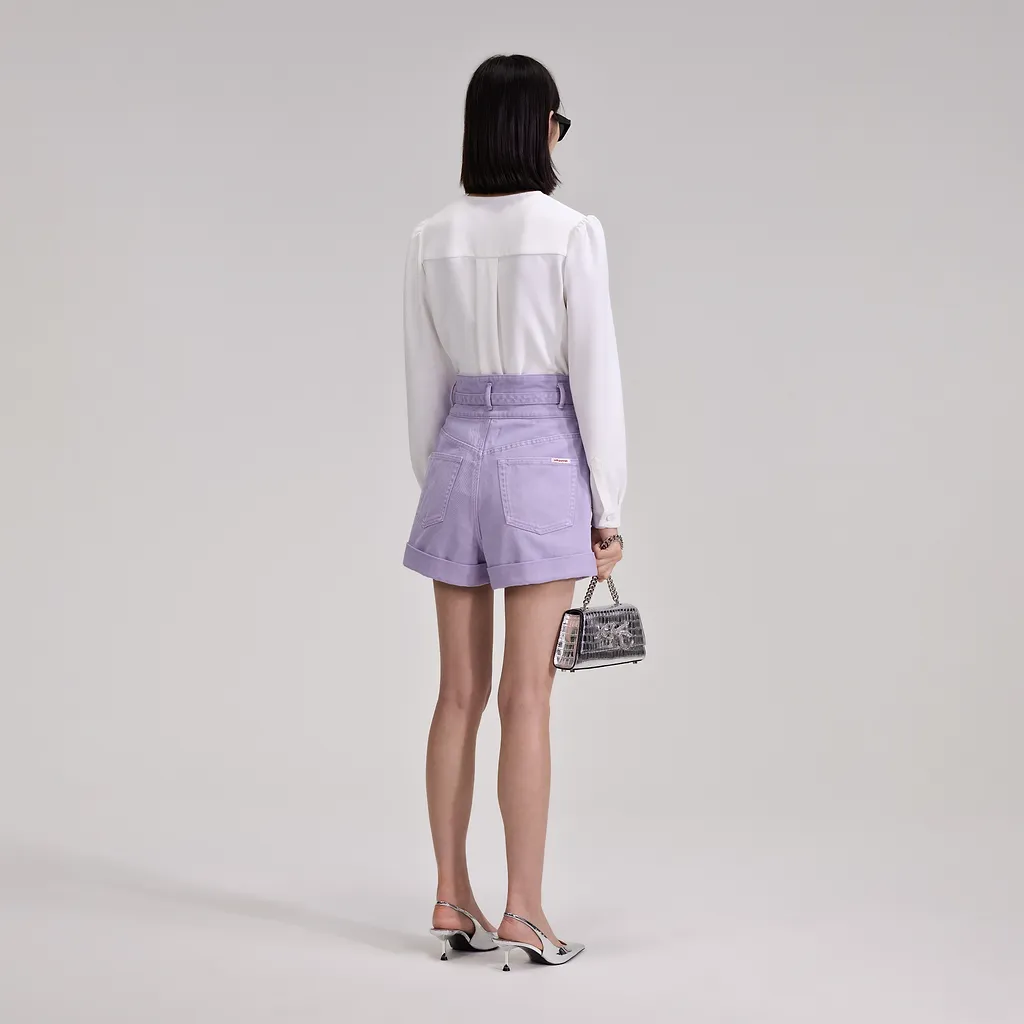 Logo Denim Shorts