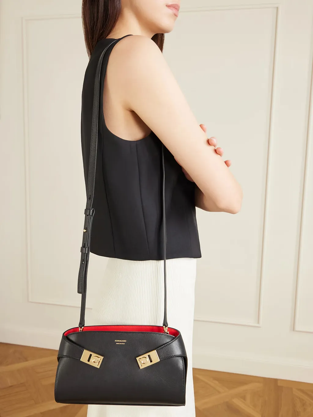 Hug Leather Shoulder Bag
