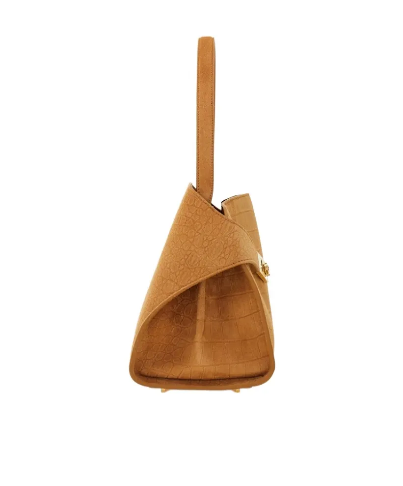 Ferragamo Gancini Embossed Shoulder Bag