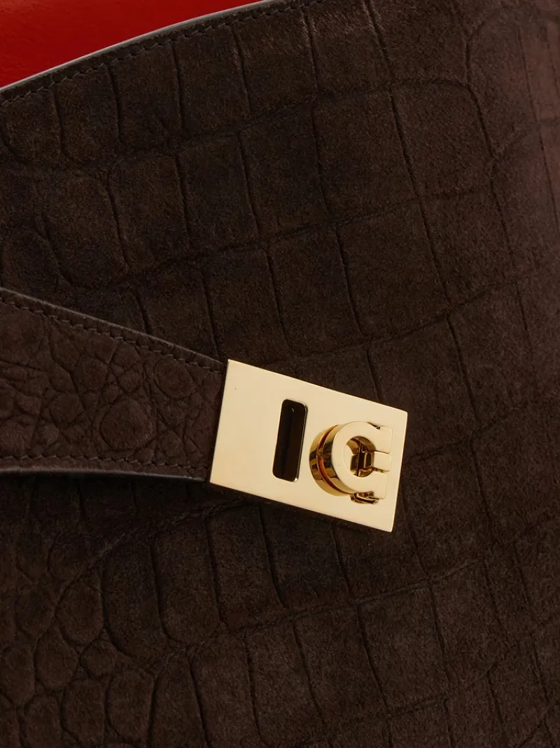Ferragamo Eyewear Hug Textured Shoulder Bag