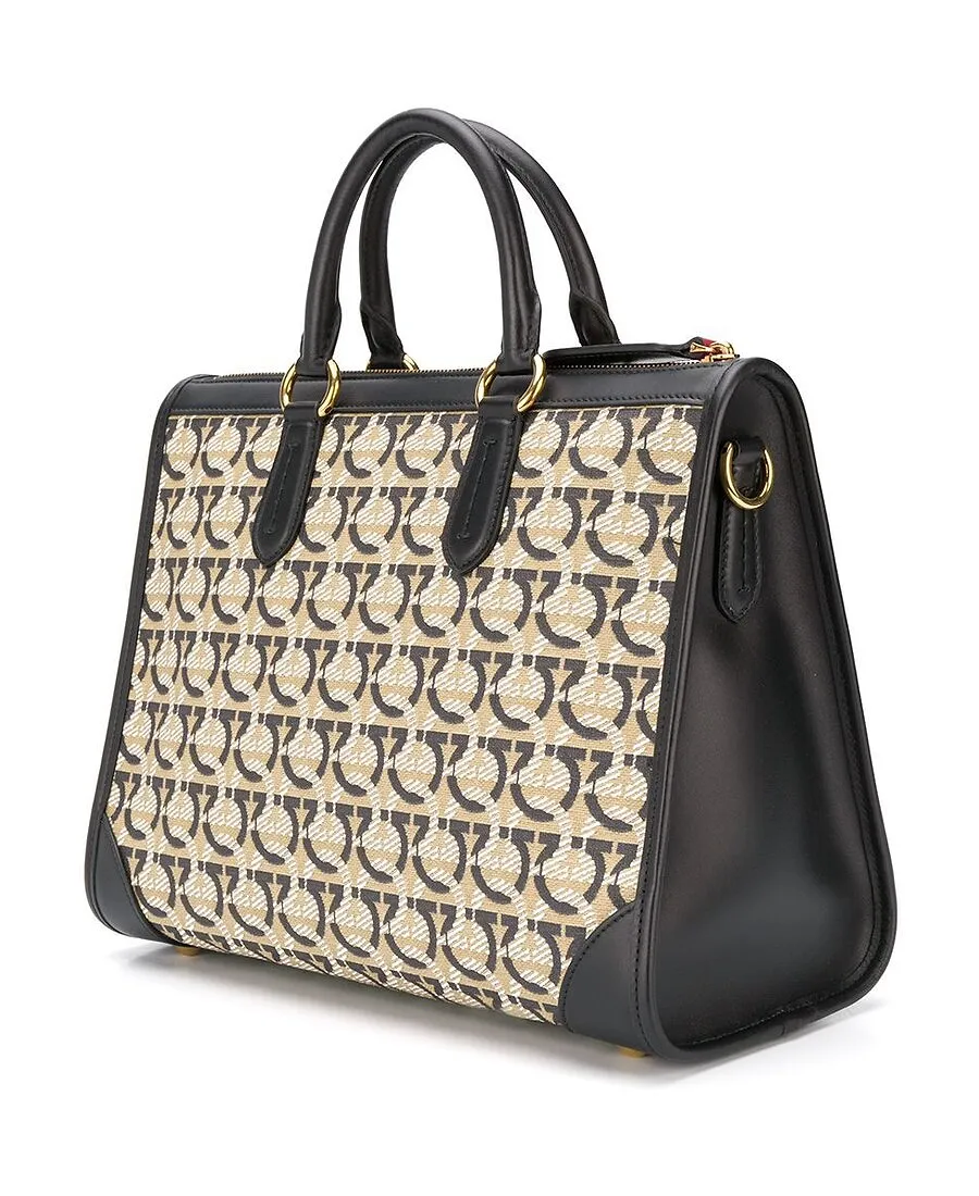 Interlocking Gancini Print Tote
