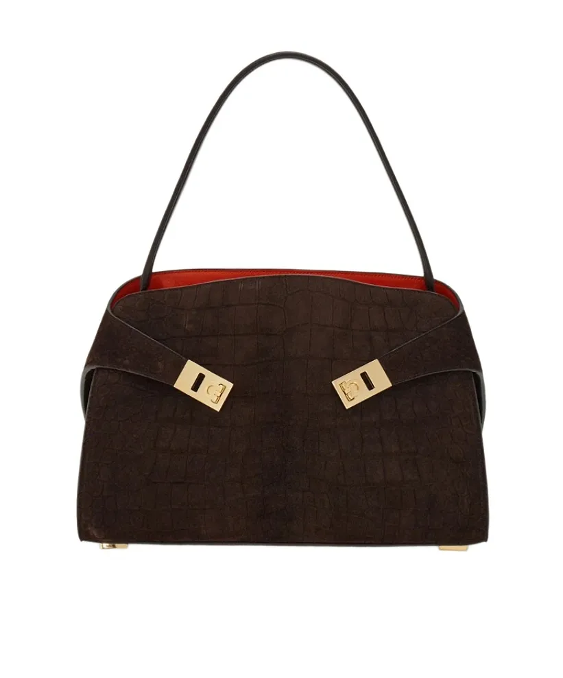 Ferragamo Eyewear Hug Textured Shoulder Bag