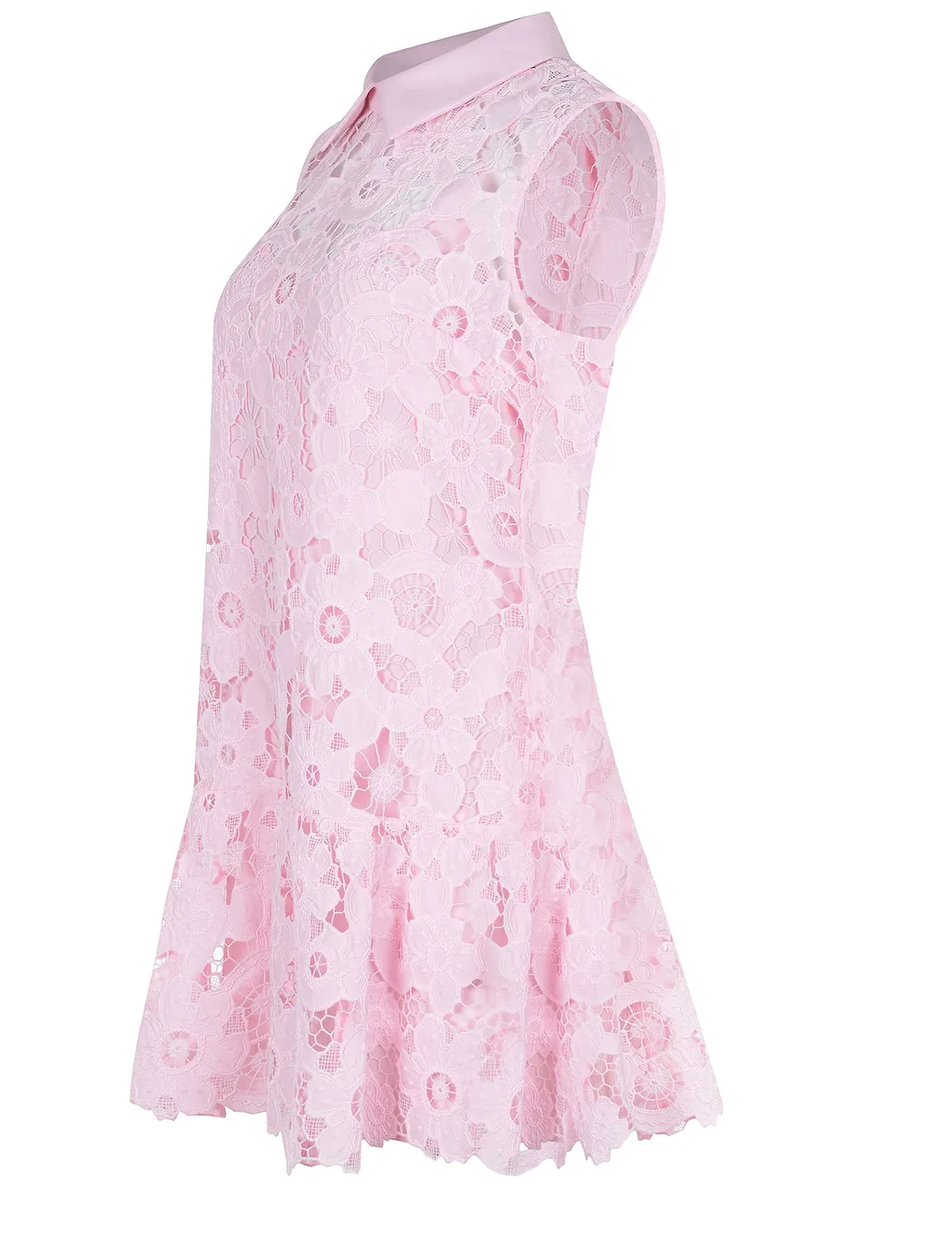 Self-Portrait Embellished-Trim Lace Mini Dress