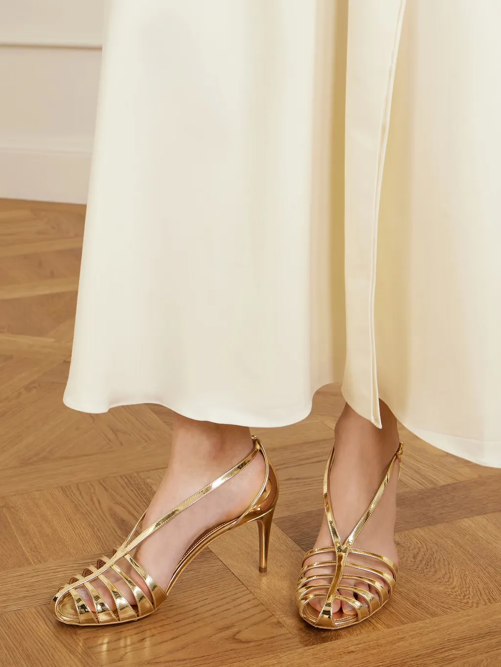 Lilie Leather High-Heeled Sandals