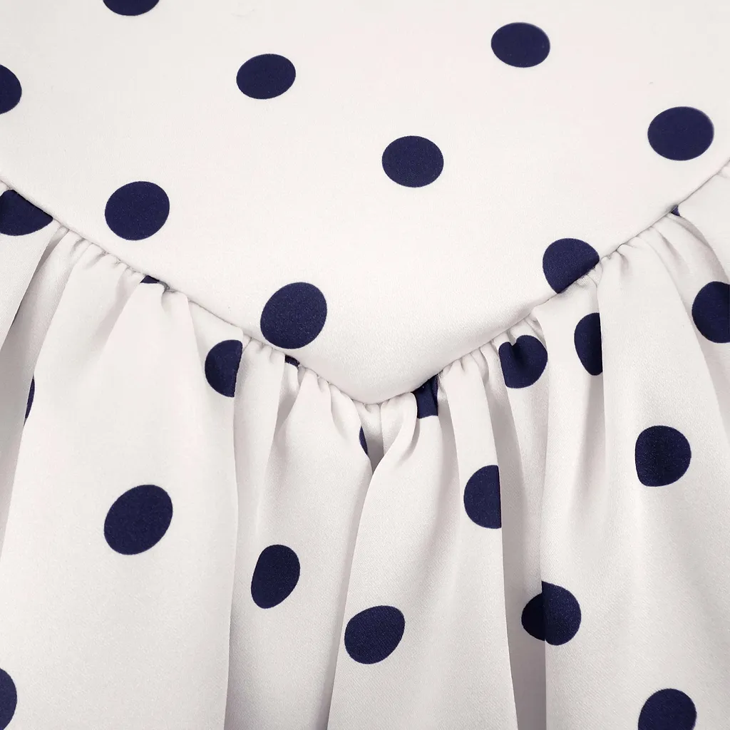 Self-Portrait Polka Dot Satin Mini Dress