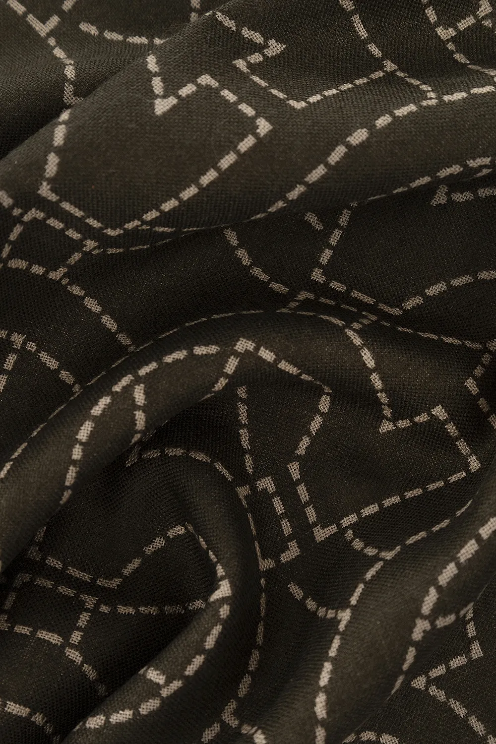 Ferragamo Gancini-Printed Fringed Edge Scarf