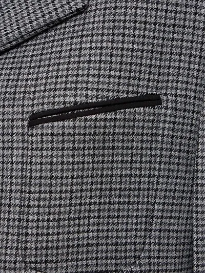 Long-Sleeved Houndstooth Coat