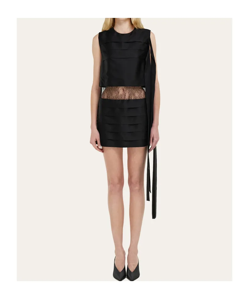 Mini Dress With Lace Detail