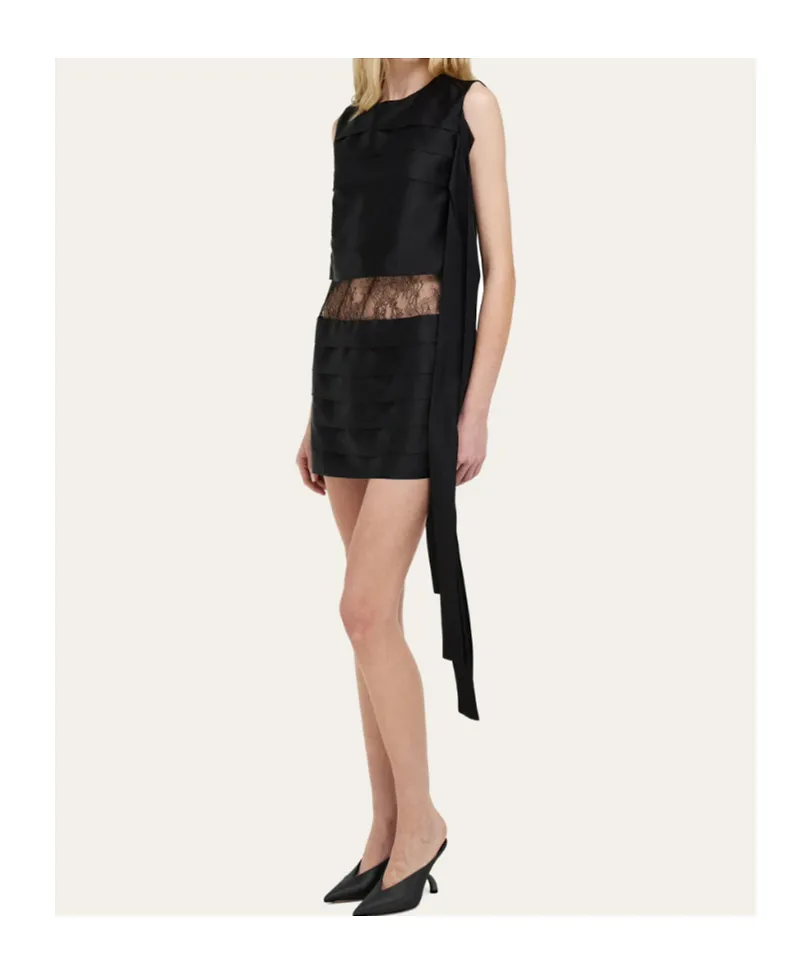Mini Dress With Lace Detail