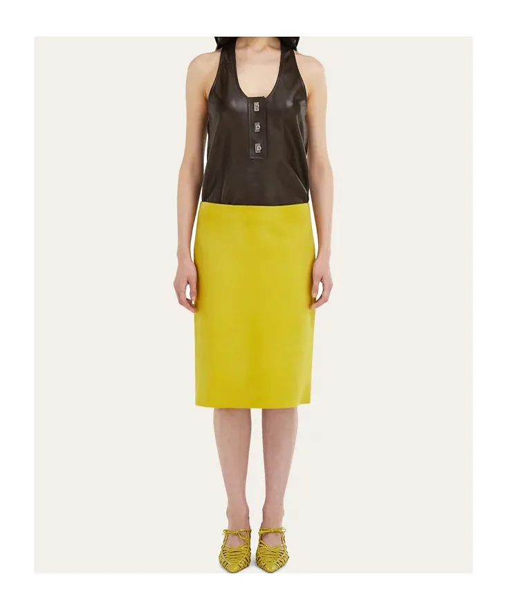 Nubuck Pencil Skirt