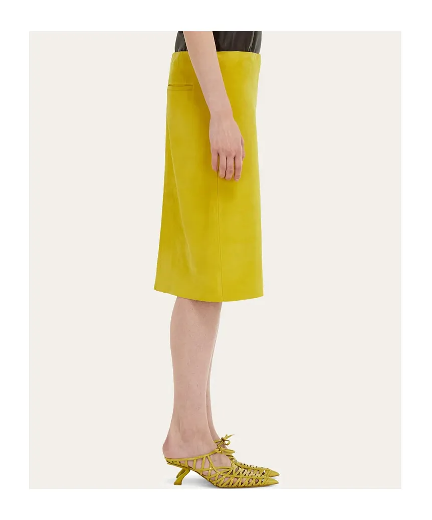 Nubuck Pencil Skirt