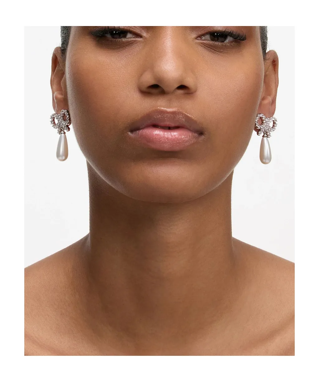 Self-Portrait Bow Embellished Earrings