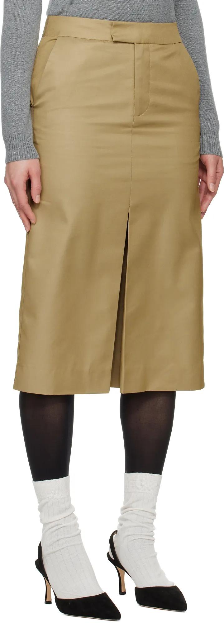 Shushu/Tong Front-Slit Straight Skirt