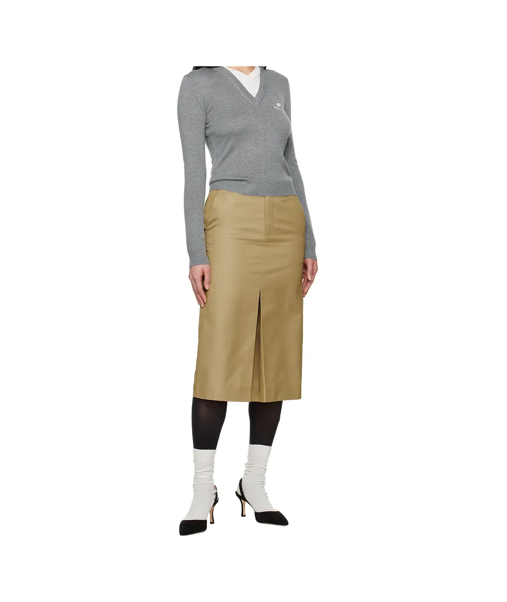 Shushu/Tong Front-Slit Straight Skirt