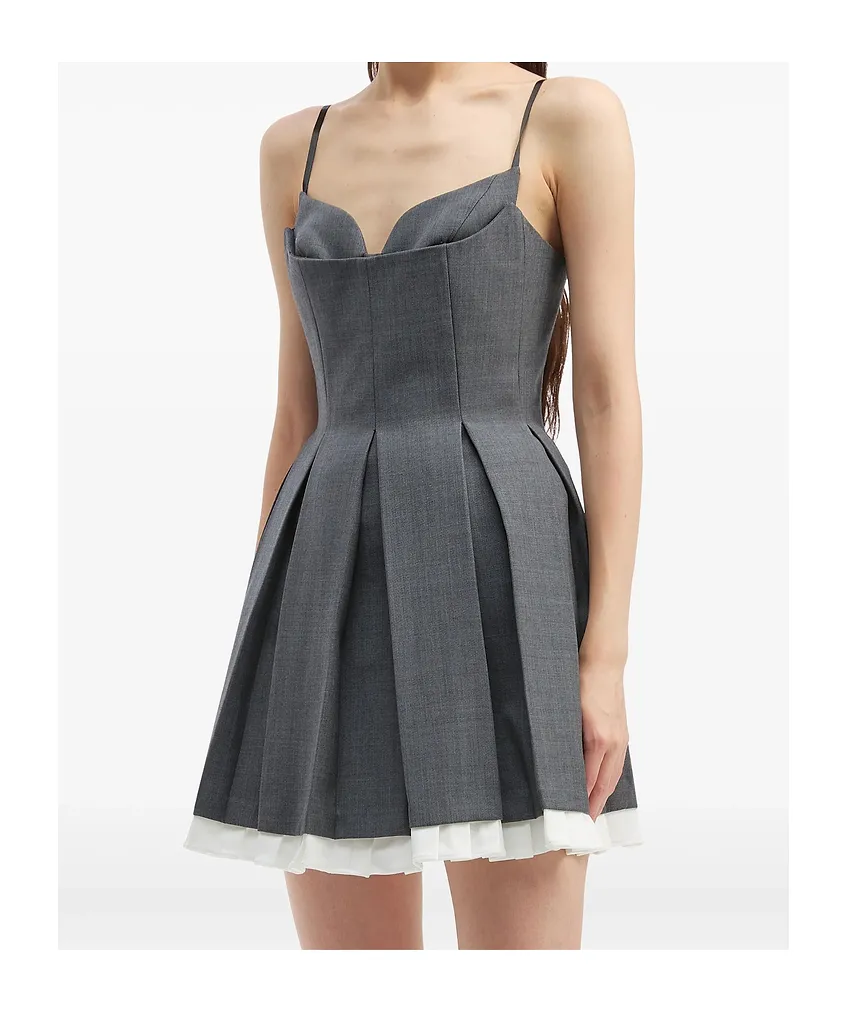 Shushu/Tong Pleated Sweetheart Dress