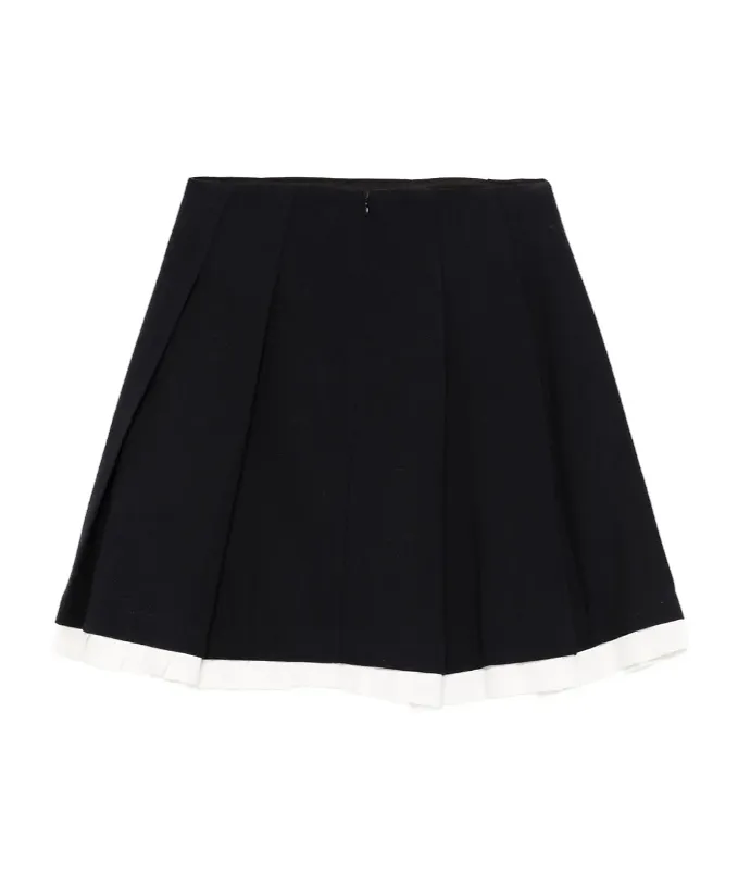 Shushu/Tong Patchwork Lace Wide Pleat Skirt