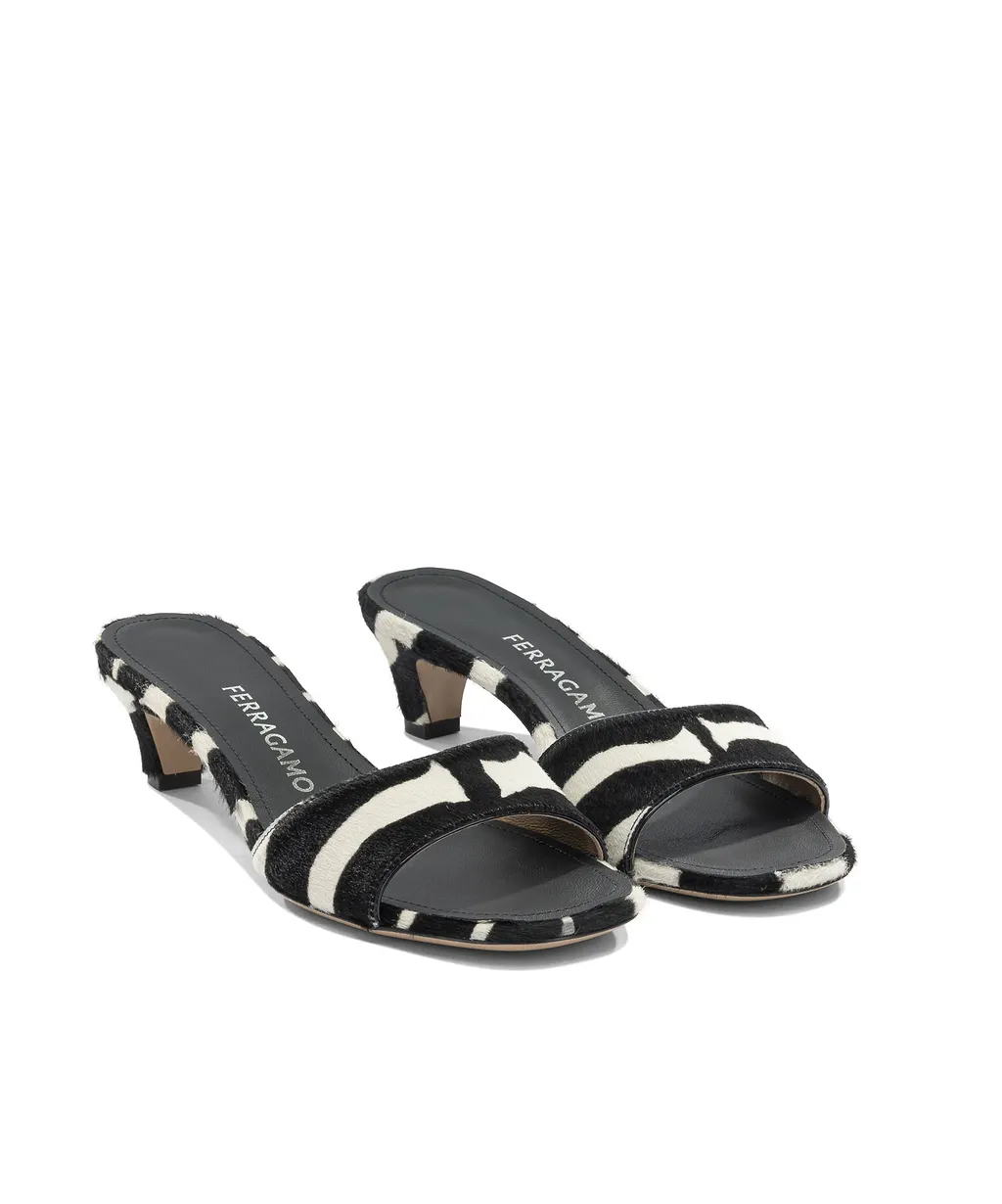 Round-Toe High-Heeled Sandals