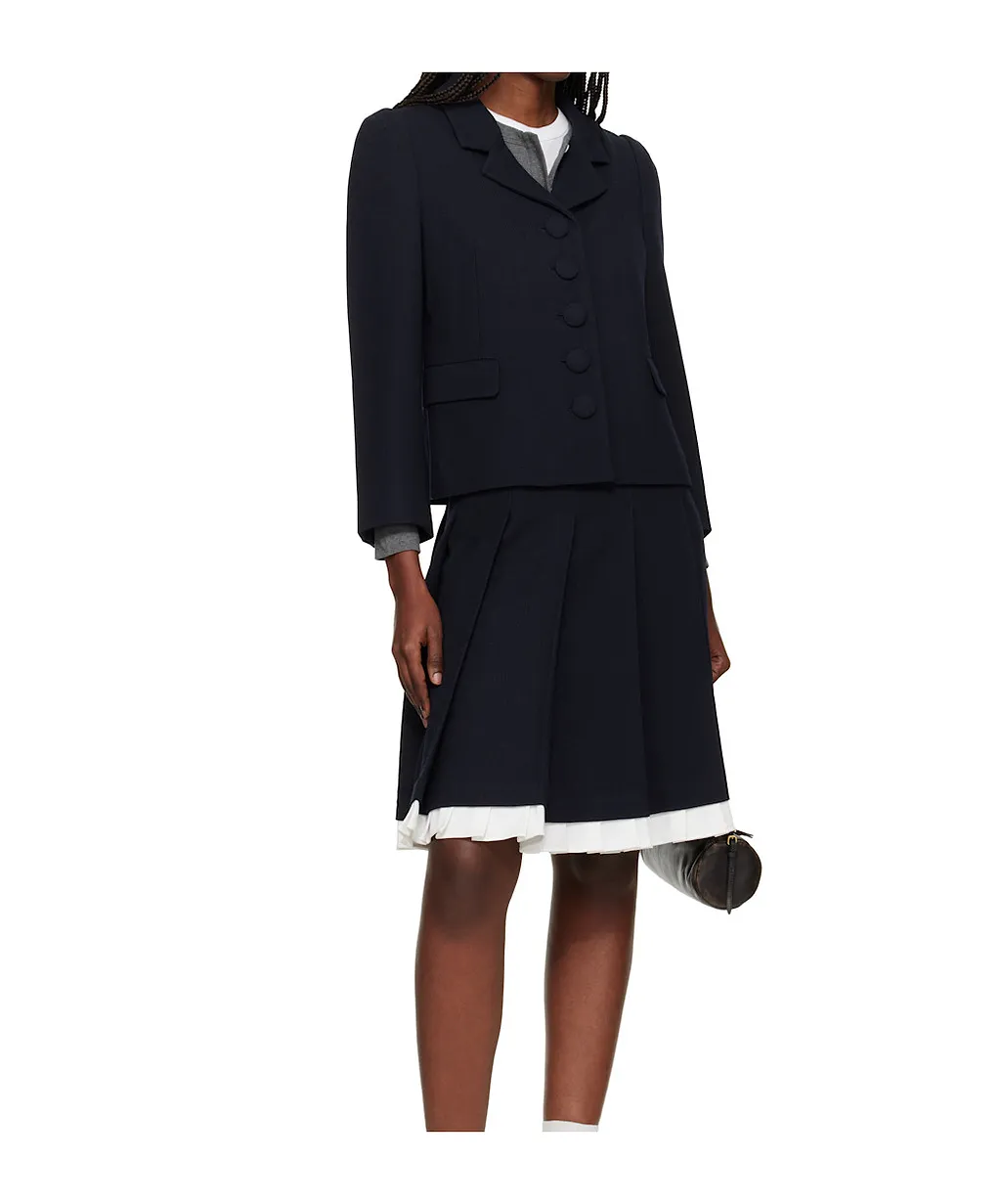 Shushu/Tong Patchwork Lace Wide Pleat Skirt