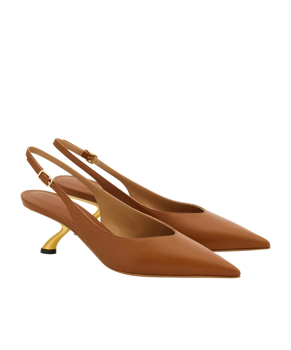 S-Shaped Heel Slingback
