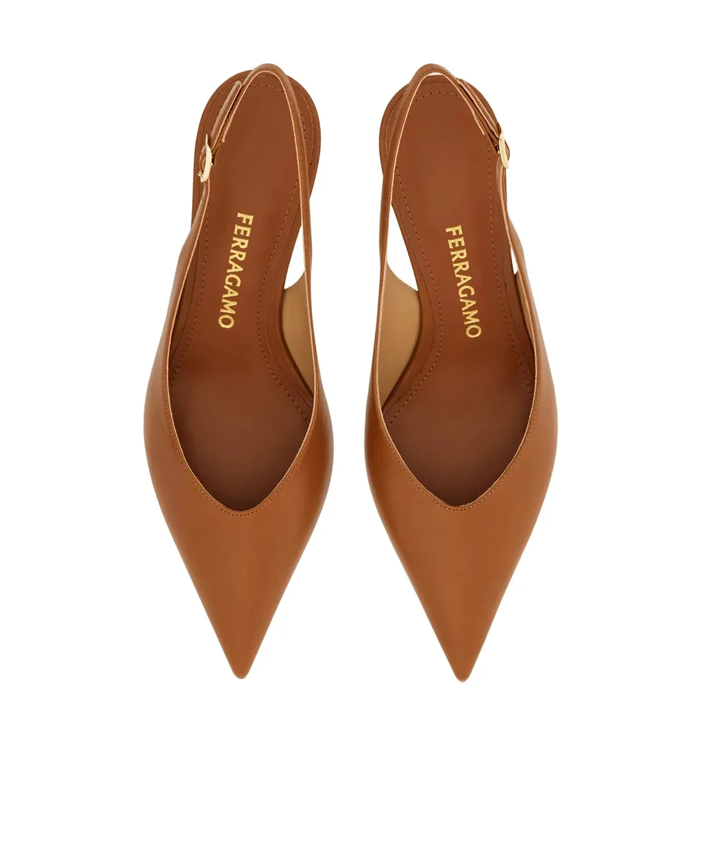 S-Shaped Heel Slingback