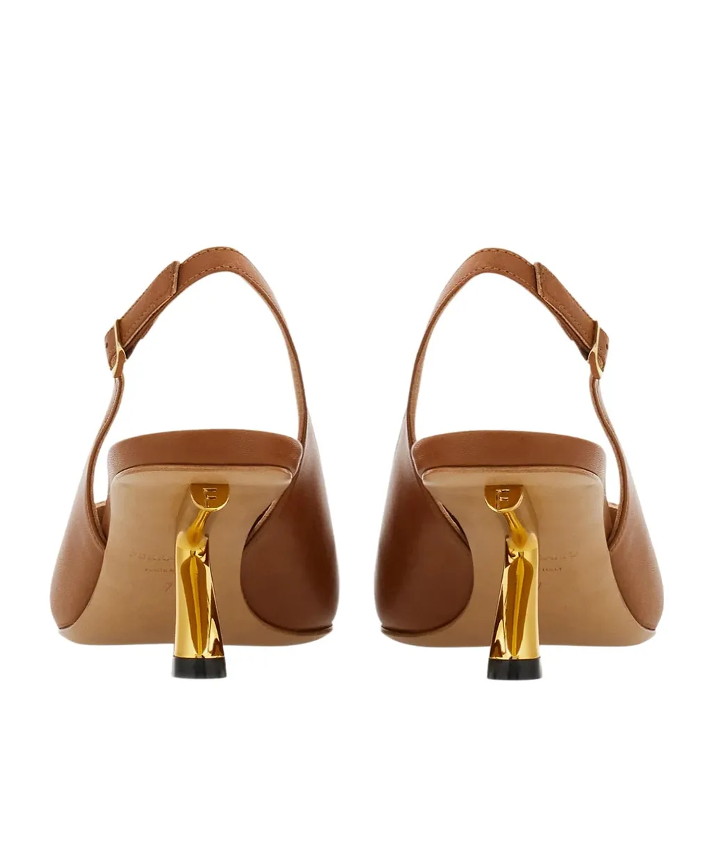 S-Shaped Heel Slingback