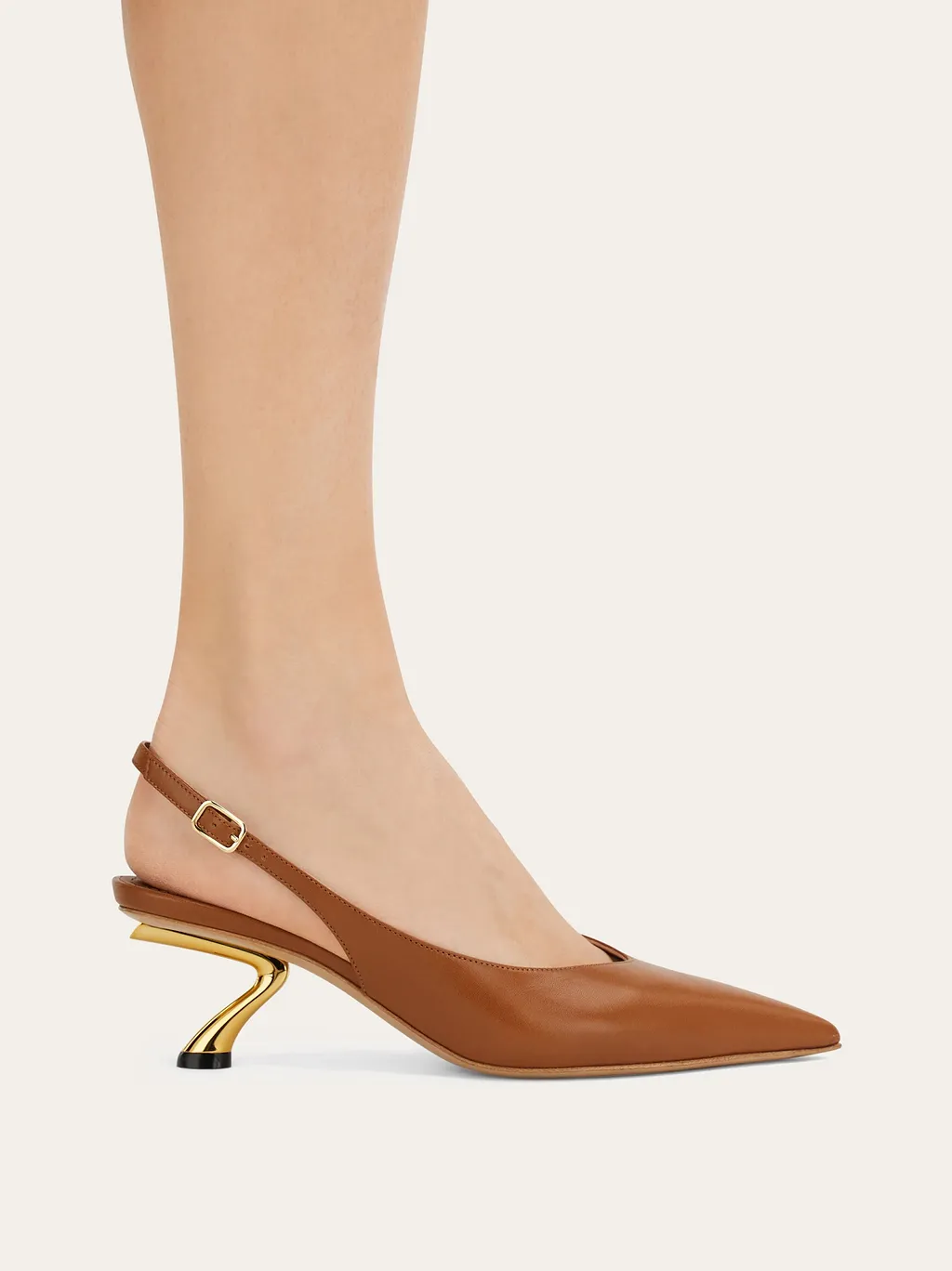 S-Shaped Heel Slingback