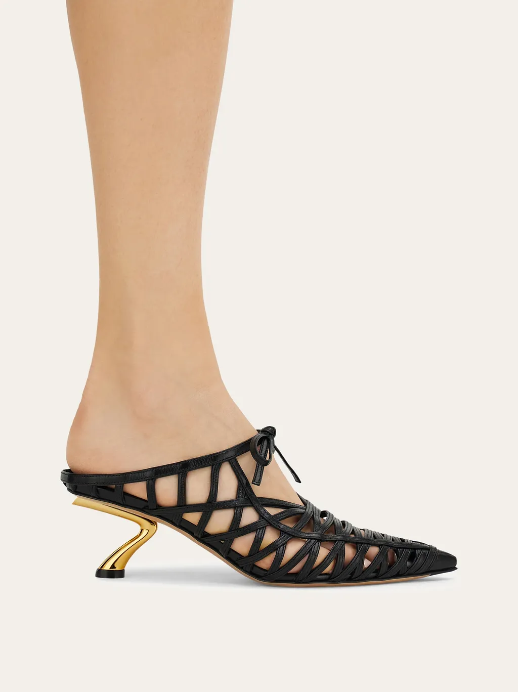 S-Shaped Heel Mule