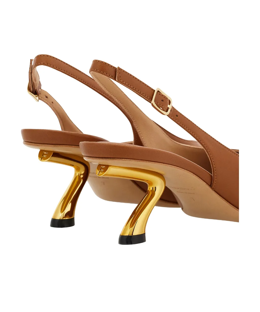 S-Shaped Heel Slingback