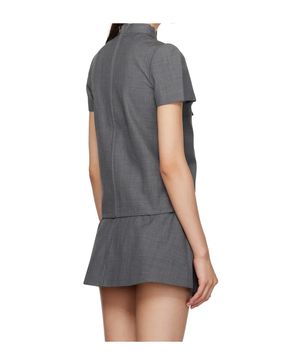 Stand Collar Zip-Up Cardigan