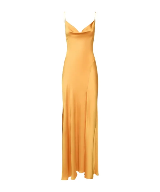 Finely Spaghetti Strap Long Dress