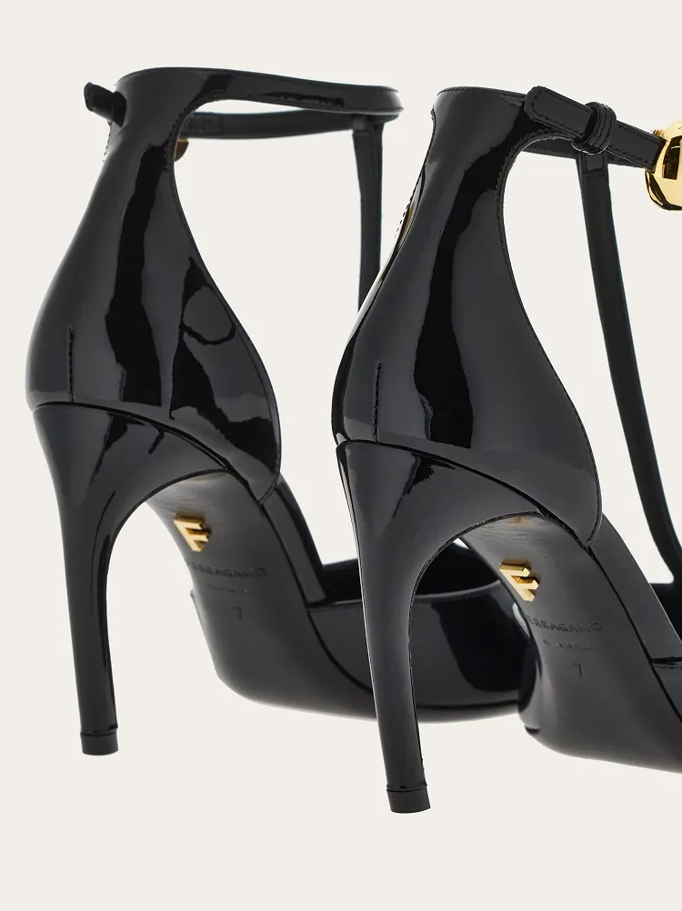 Ferragamo T-Strap Pointed-Toe Pumps