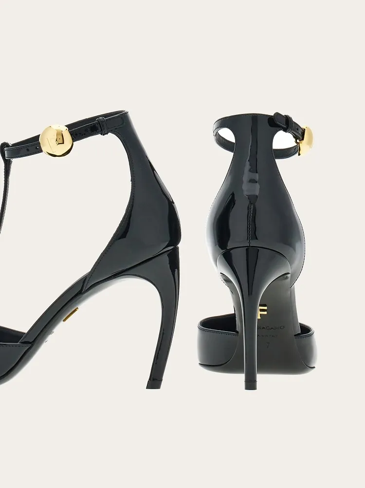 Ferragamo T-Strap Pointed-Toe Pumps