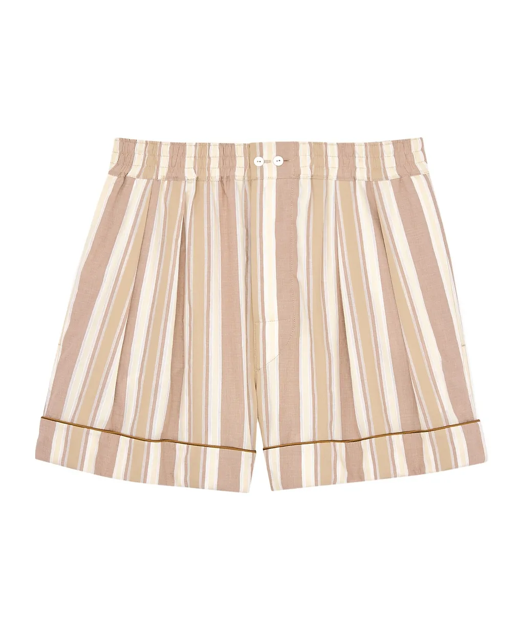 Saint Laurent Striped Pajama Shorts