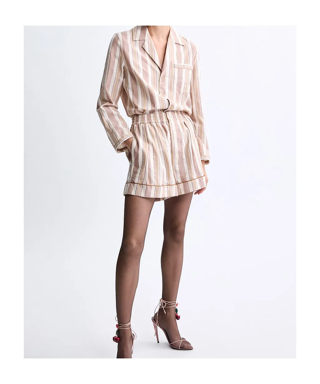 Saint Laurent Striped Pajama Shorts