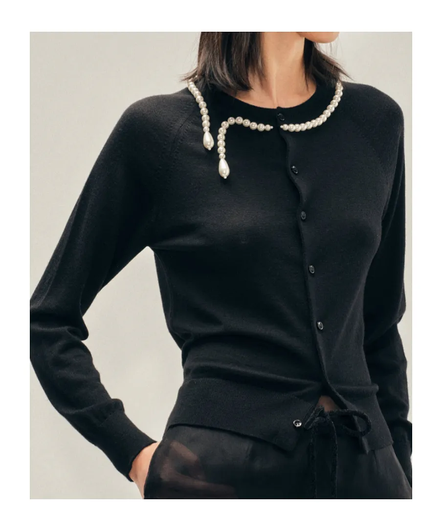 Beaded Cardigan Sweater