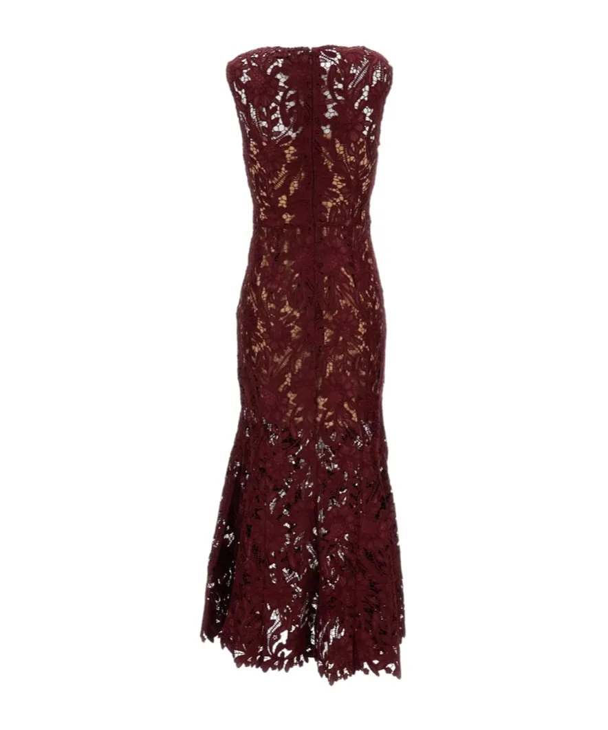 Self-Portrait Guipure Lace Midi Dress